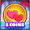 5 coins collected