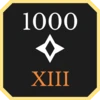 1000 points gained in the 13th century