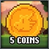 5 coins collected