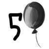 5 balloons