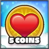 5 coins collected