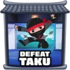 Taku defeated