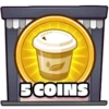 5 coins collected