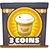 3 coins collected