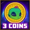 3 coins collected