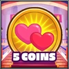 5 coins collected