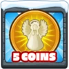 5 coins collected