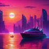 Synthwave Boat 5