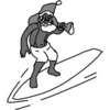 Santa surfer