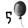 5 balloons