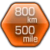 800 km/500 millas conducidas