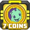 7 coins collected