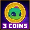 3 coins collected