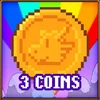 3 coins collected