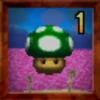 Mario's Red Curtain - Secret 1-UP Arid Archipelago Number 1