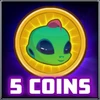 5 coins collected