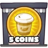 5 coins collected