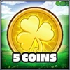 5 coins collected