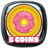 5 coins collected