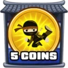 5 coins collected